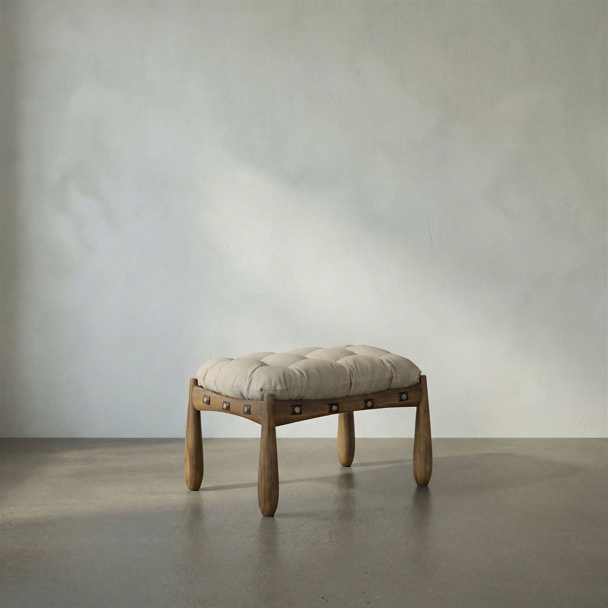 Dante 20 inch Clear Coat Satin Stool