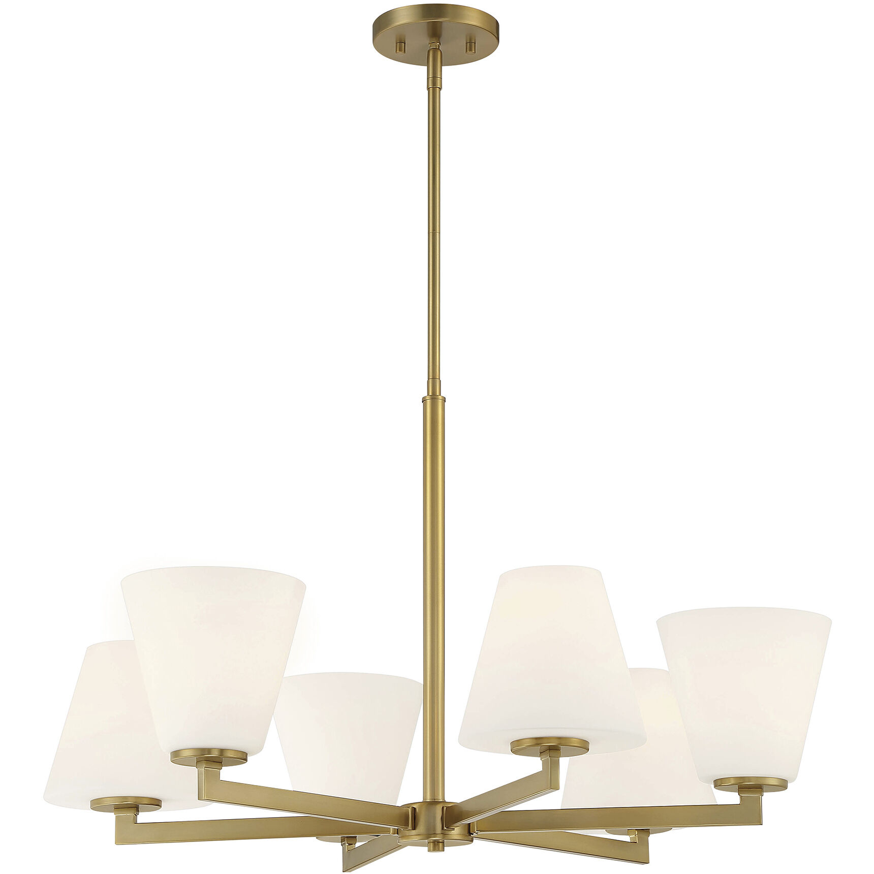 Palmyra 6 Light 30 inch Brushed Gold Chandelier Ceiling Light