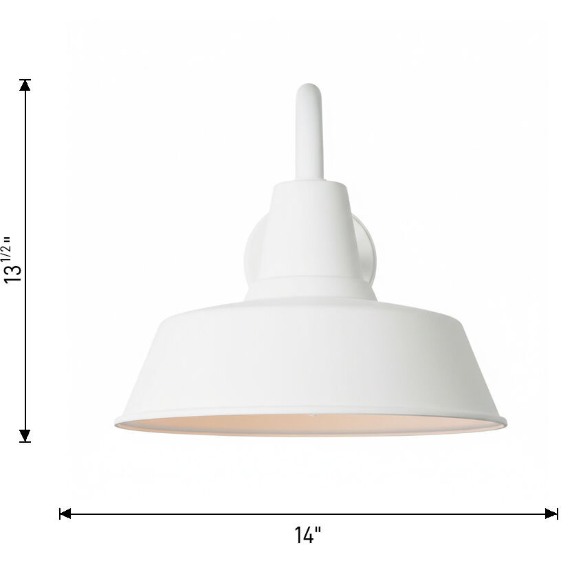 Sean Lavin Barn Light 1 Light 13.5 inch Outdoor Textured White Outdoor Wall Lantern