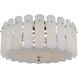 AERIN Bonnington 4 Light 18 inch Polished Nickel Flush Mount Ceiling Light in Alabaster, Medium