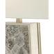 Calloway 33 inch 150 watt Natural and Silver Leaf Table Lamp Portable Light