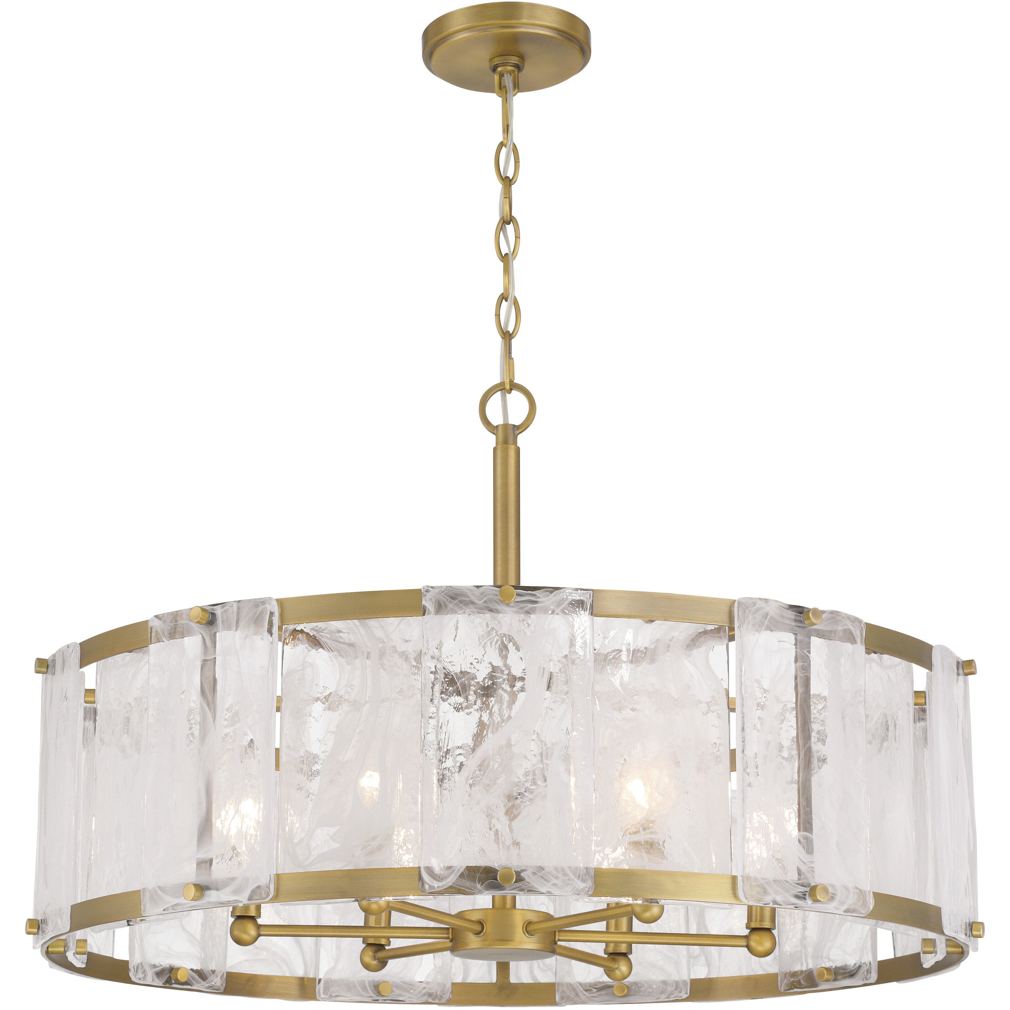 Veil 6 Light 28 inch Legacy Brass Pendant Ceiling Light