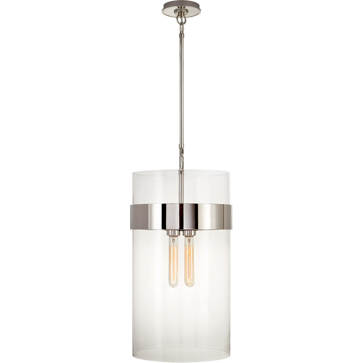 Visual Comfort Ian K. Fowler Presidio 4 Light 13 inch Polished Nickel Pendant Ceiling Light, Medium S5674PN-CG - Open Box