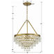 Calypso 6 Light 20 inch Vibrant Gold Chandelier Ceiling Light