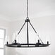 Aaron 6 Light 36 inch Matte Black Chandelier Ceiling Light