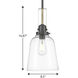 Rushton 1 Light 9 inch Graphite Pendant Ceiling Light