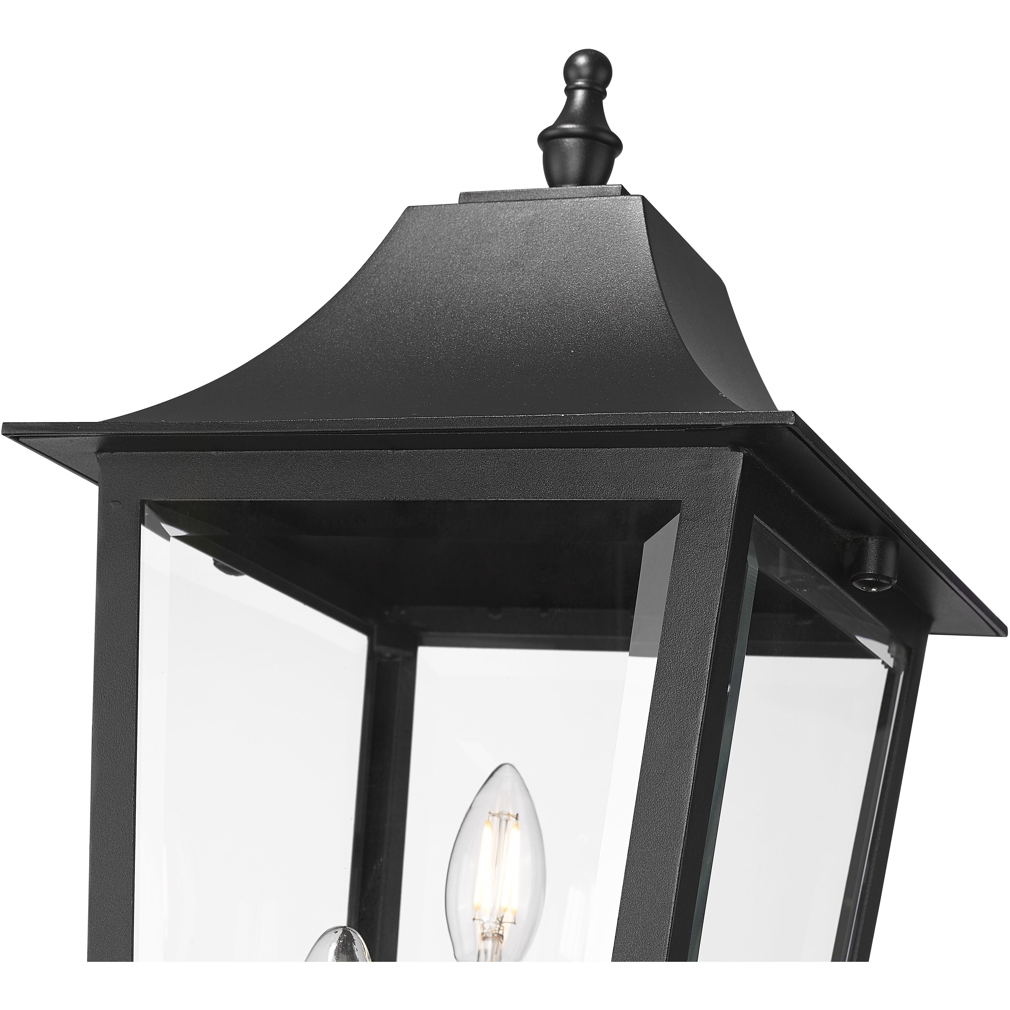Gannon 3 Light 26.75 inch Black Outdoor Post Mount Fixture
