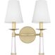 Baxter Sconce Wall Light in Aged Brass