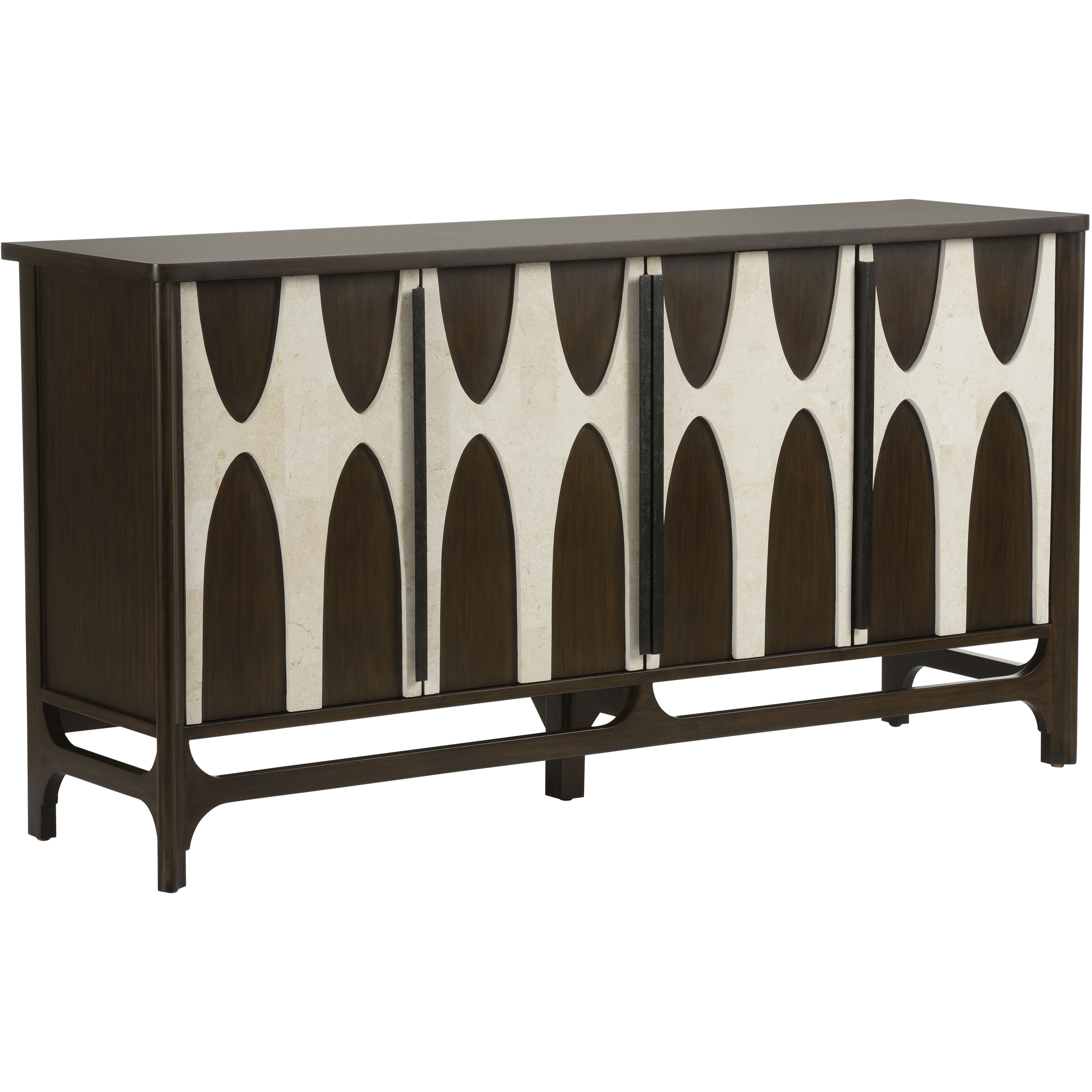 Althea Brown and White/Cream Cabinet