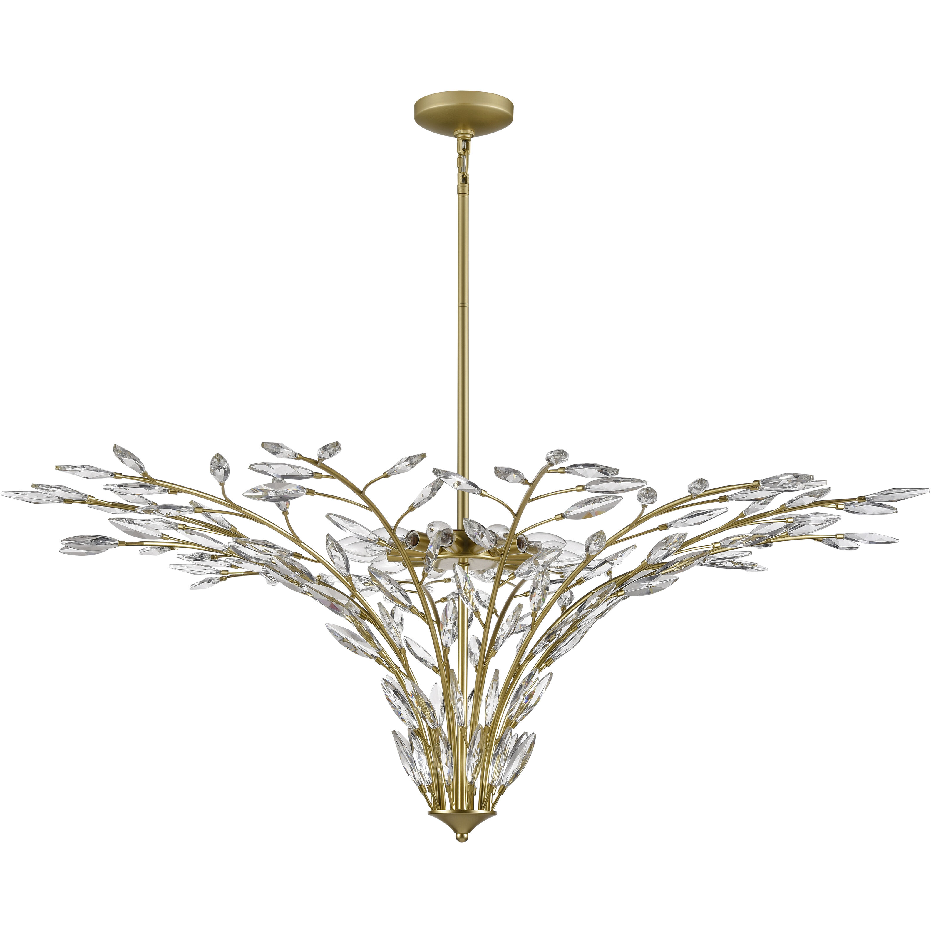 Flora Grace 12 Light 50 inch Champagne Gold Chandelier Ceiling Light