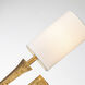 Crest 2 Light 12 inch Gold Leaf ADA Sconce Wall Light