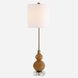 Sienna 36 inch 150.00 watt Caramel Brown Seeded Glass with Crystal and Brushed Antique Brass Buffet Lamp Portable Light
