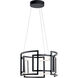 Melko LED 24 inch Black Chandelier Round Pendant Ceiling Light