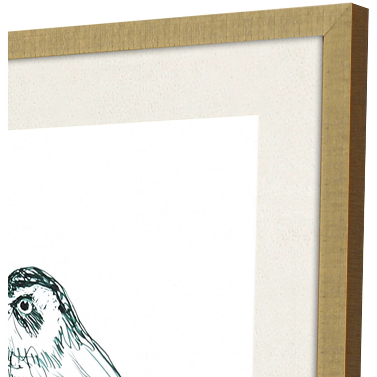 Emerald Songbirds Green and Neutral Framed Art