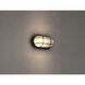 Nauticus Dual Mount 6 inch Black Outdoor Wall Sconce in Replaceable LED, 5" D x 11" W x 6" H