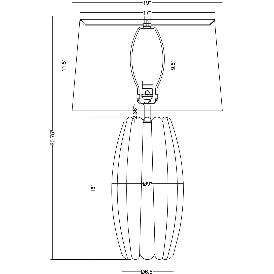 Bandini 30.75 inch 150.00 watt Off-White Table Lamp Portable Light