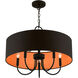 Bradhurst 5 Light 23 inch Black Pendant Chandelier Ceiling Light