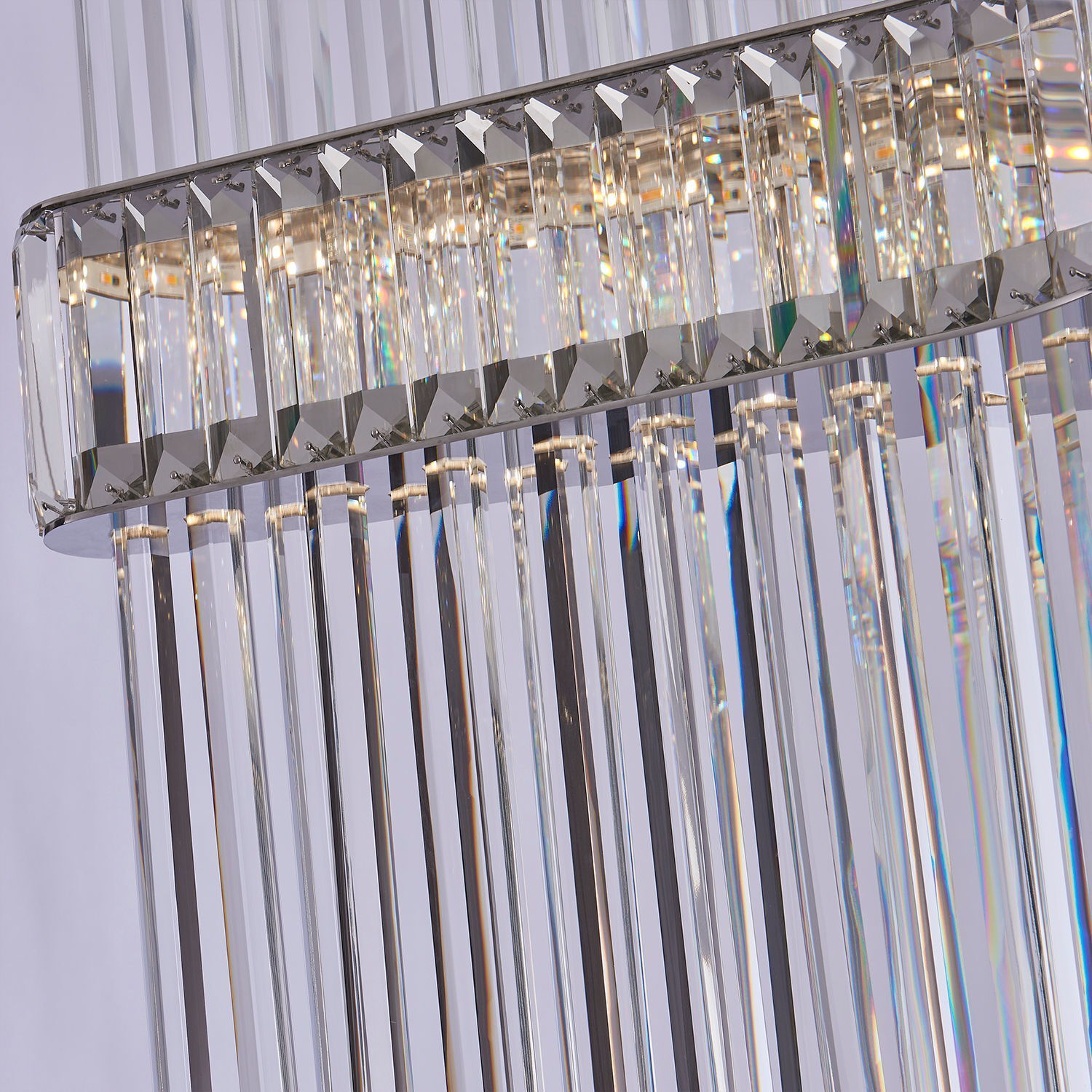 Piovere 40 inch Polished Chrome Pendant Ceiling Light