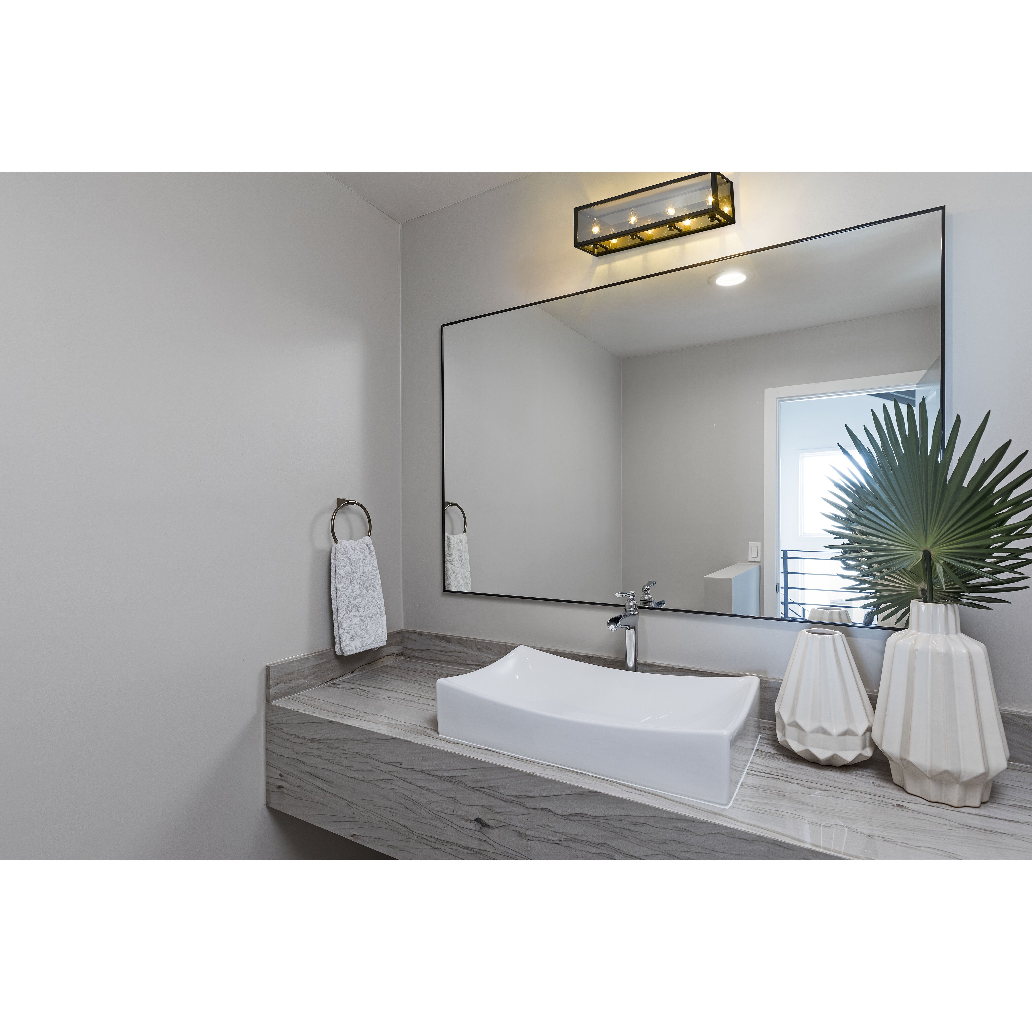 Infinity 4 Light 24 inch Misty Charcoal Vanity Wall Light