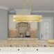Varick 4 Light 36 inch Satin Brass Linear Chandelier Ceiling Light