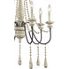 Sommieres 6 Light 25 inch Antique French Cream with Black Chandelier Ceiling Light
