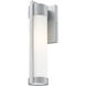 Stratford 1 Light 13.5 inch Silver Outdoor Sconce in White Glass