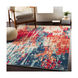 Bohemian 88 X 63 inch Bright Red/Navy/Saffron/Burnt Orange/Teal/Taupe Rugs, Rectangle