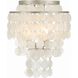Brielle 3 Light 13 inch Antique Silver Flush Ceiling Light