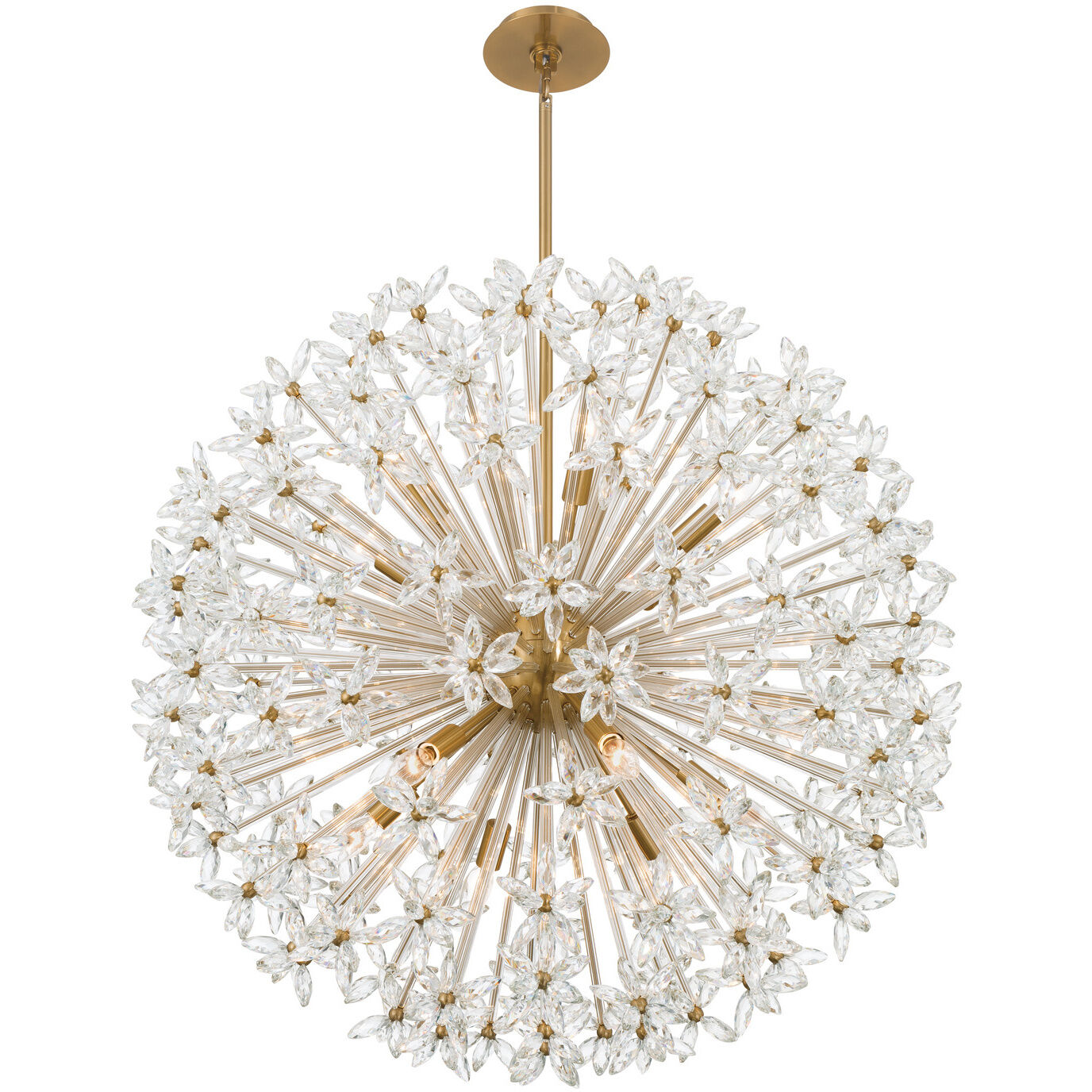 Adley 12 Light 34 inch Aged Brass Chandelier Ceiling Light