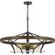 Sherrill 6 Light 32 inch Bronze with Wood Chandelier Ceiling Light