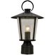 Andover 1 Light 14.5 inch Matte Black Post in Seeded