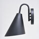 Hanson LED 9.5 inch Matte Black and White Outdoor Wall