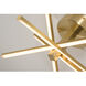 Jaxx LED 15 inch Satin Brass Semi Flush Mount Ceiling Light 