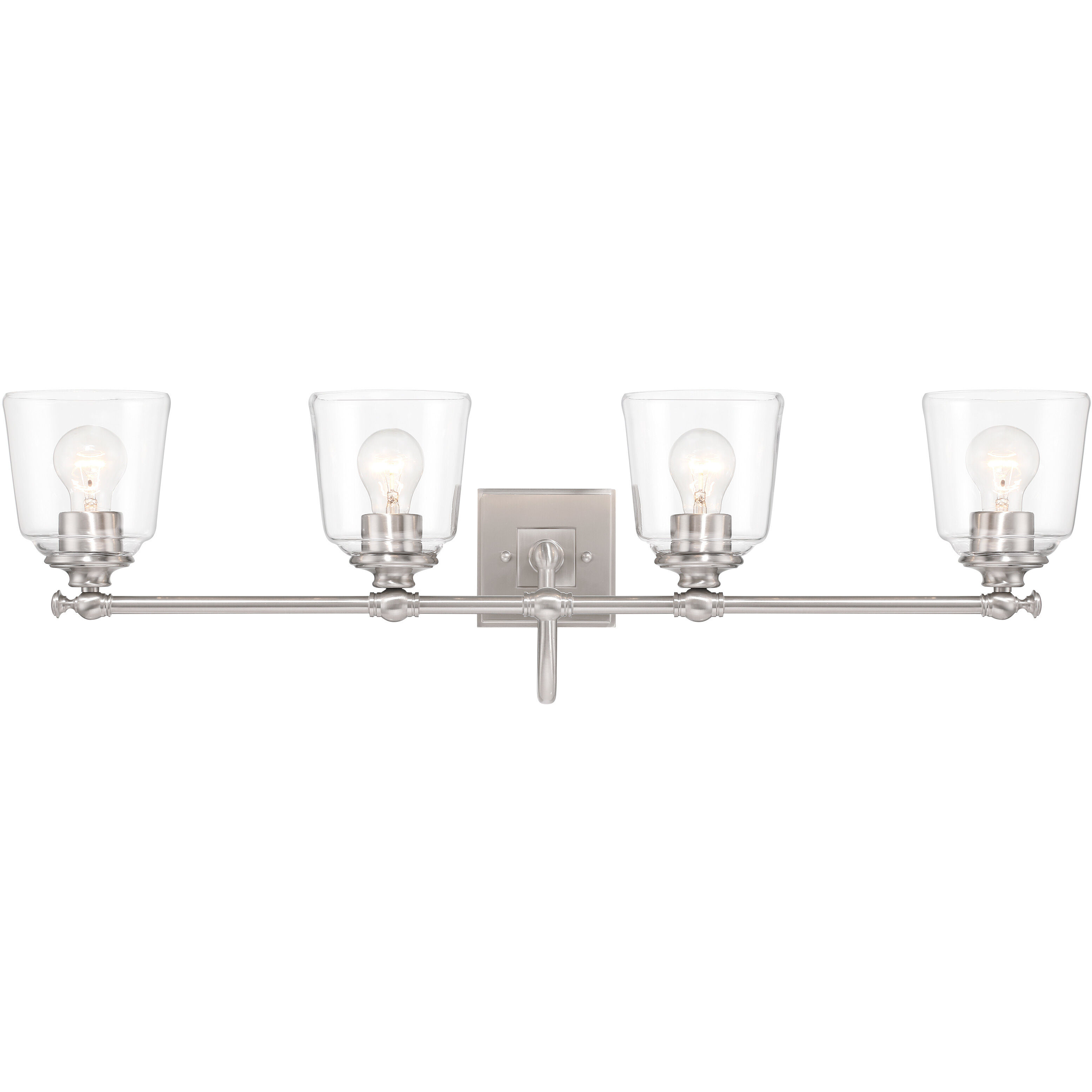 Antonia 4 Light 35 inch Brushed Nickel Bath Vanity Light Wall Light
