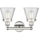 Cone 2 Light 15.5 inch Polished Nickel Bath Vanity Light Wall Light in Seedy
