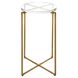Star-crossed 24 X 16 inch Brushed Gold and Seeded Glass Accent Table