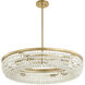 Ophelia 8 Light 30 inch Aged Brass Chandelier Ceiling Light