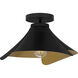 Wisp 1 Light 14.5 inch Matte Black Semi-Flush Mount Ceiling Light, Medium