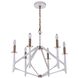The Reserve LED 26.63 inch Matte White/Satin Brass Chandelier Ceiling Light