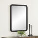 Nolana 40 X 30 inch Textured Matte Black Wall Mirror