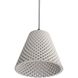 Clarus Pendant Ceiling Light in White Sandstone Cement