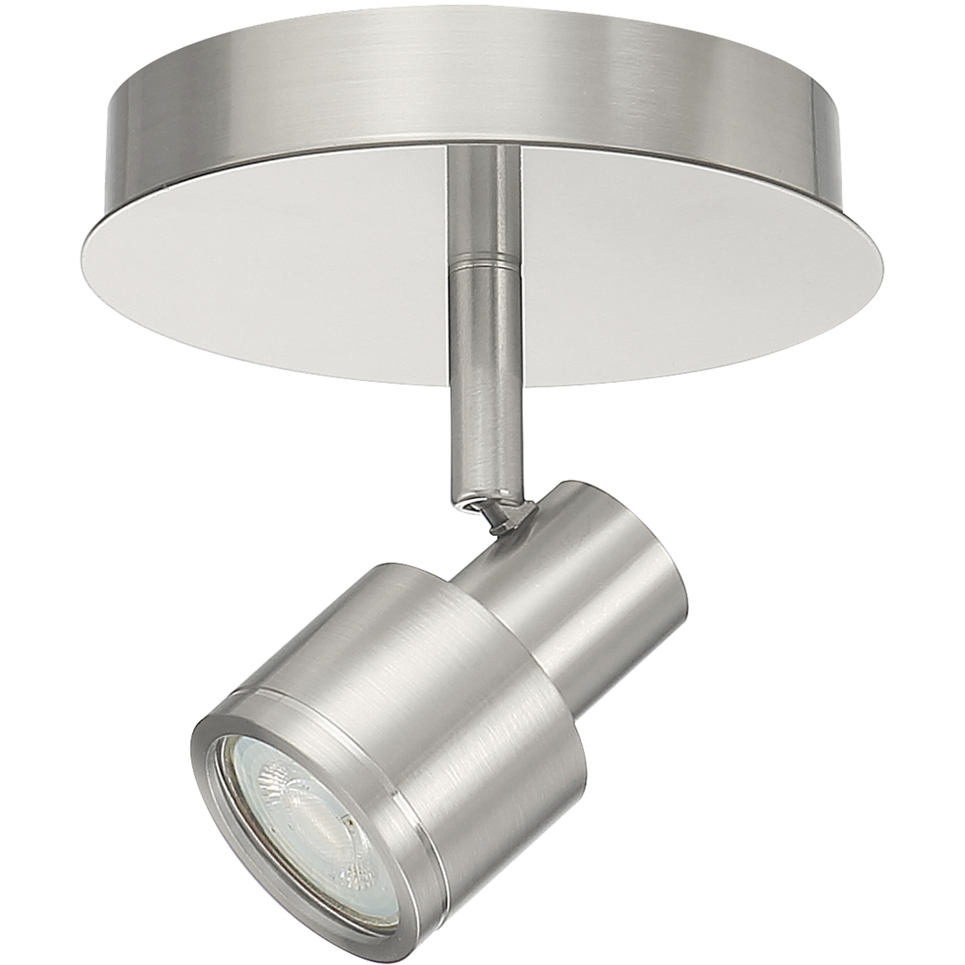 Lincoln LED 6 inch Brushed Steel Flush Mount Ceiling Light