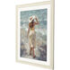 Figurative White and Brown and Multi and Turquoise Framed Art