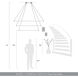 Veritas LED 70.88 inch Walnut Chandelier Ceiling Light, 3 Tier