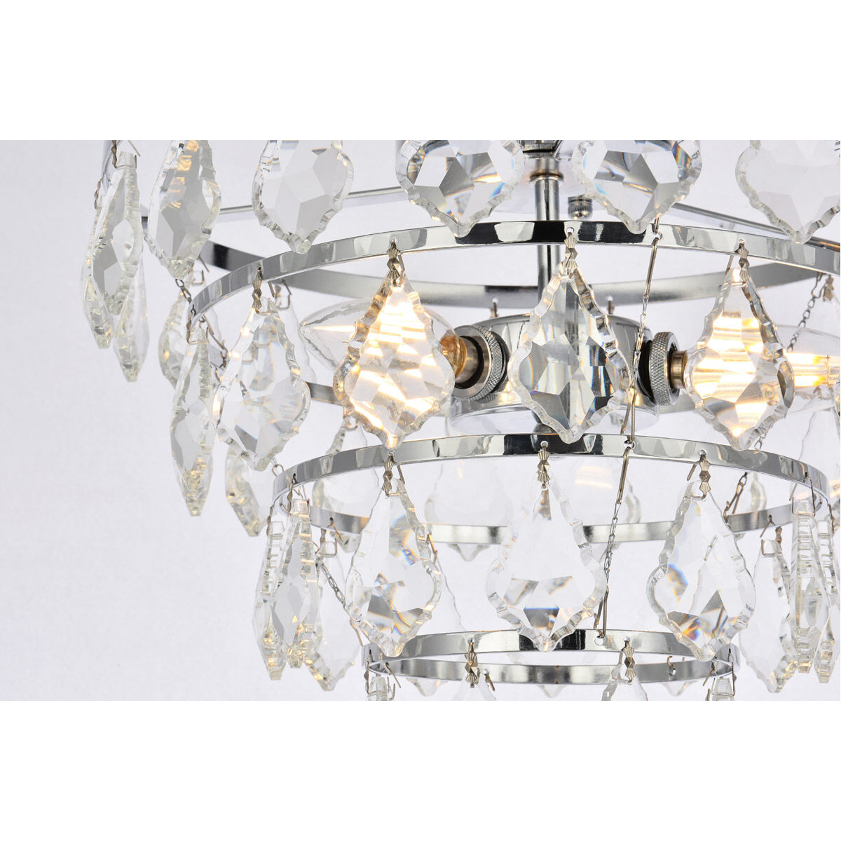 Ella 3 Light 16 inch Chrome Flush Mount Ceiling Light