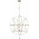Solaris 9 Light 40 inch Olde Silver Chandelier Ceiling Light
