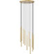 Forest LED 24 inch Modern Gold Chandelier Ceiling Light