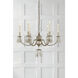 Thomas O'Brien Elizabeth 6 Light 33 inch Burnished Silver Leaf Chandelier Ceiling Light