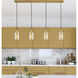 Ballston Cobbleskill 4 Light 48.5 inch Satin Gold Linear Pendant Ceiling Light