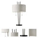 Anderson 28 inch 60.00 watt Brushed Steel and Black Marble Table Lamp Portable Light